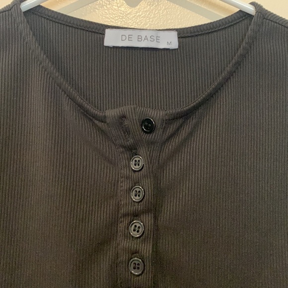 Womens De Base black bodysuit size M worn - Picture 2 of 4